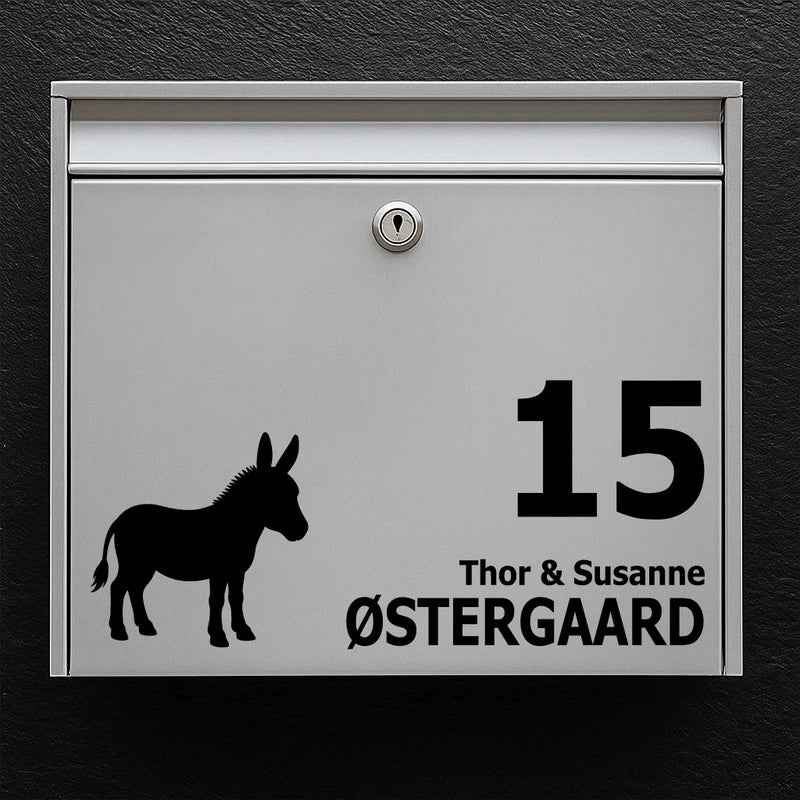 Brievenbussticker met ezel
