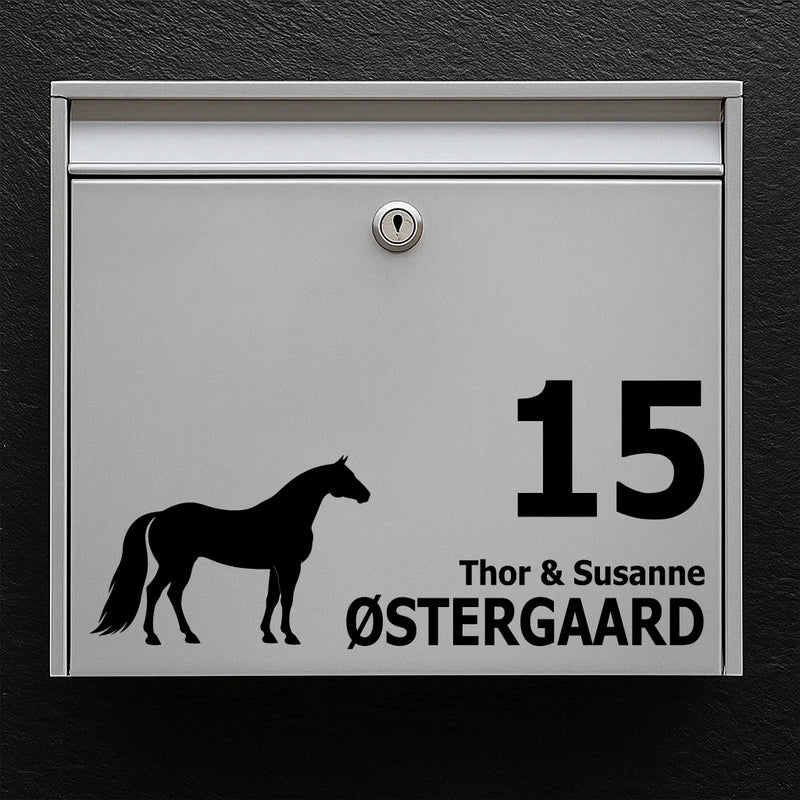 Brievenbussticker met American Quarter Horse