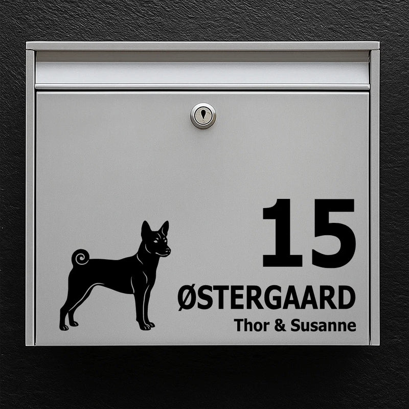 Brievenbussticker met Basenji