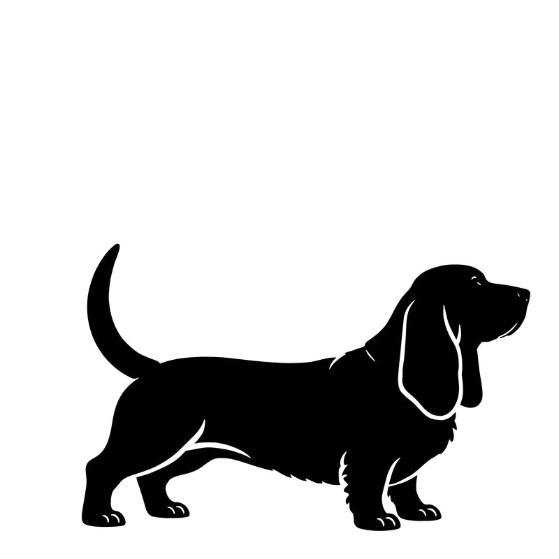 Basset hound – Enkelen Motief Sticker