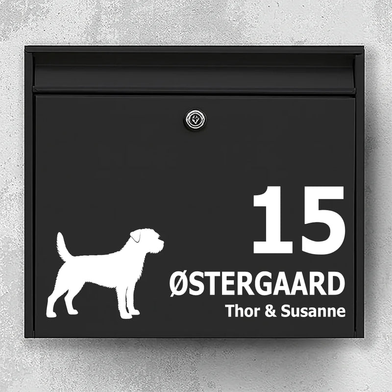 Brievenbussticker met Border Terrier