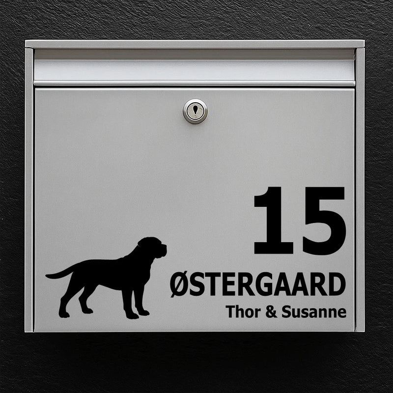 Brievenbussticker met Cane Corso