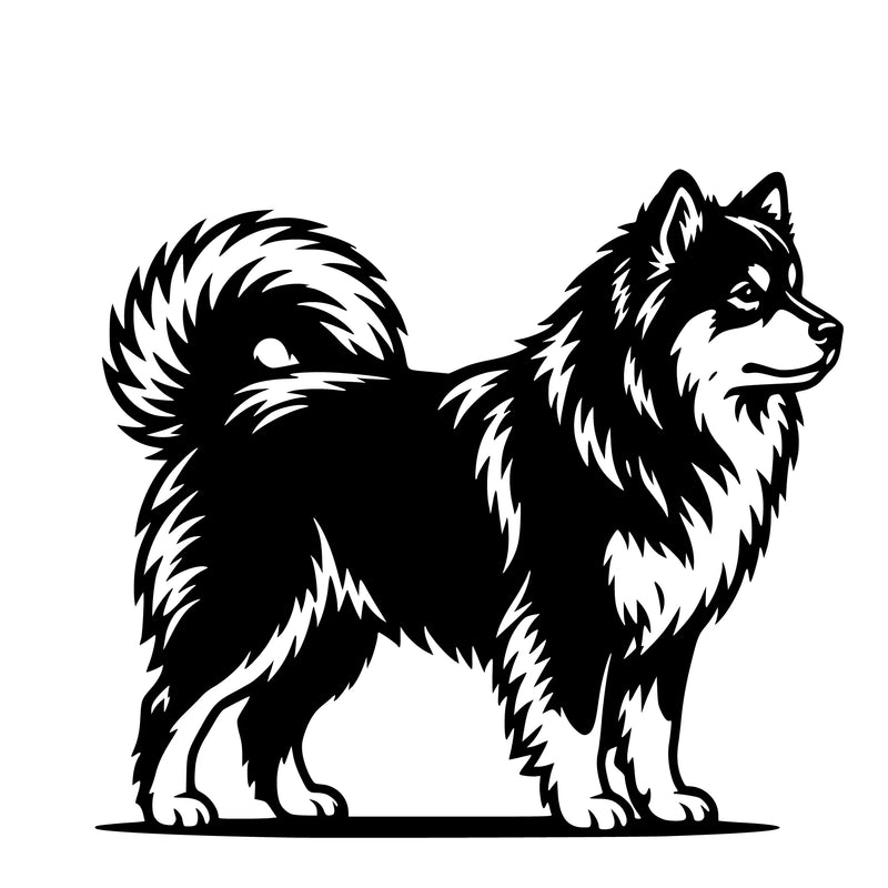 Finse Lappenhond – Enkelen Motief Sticker