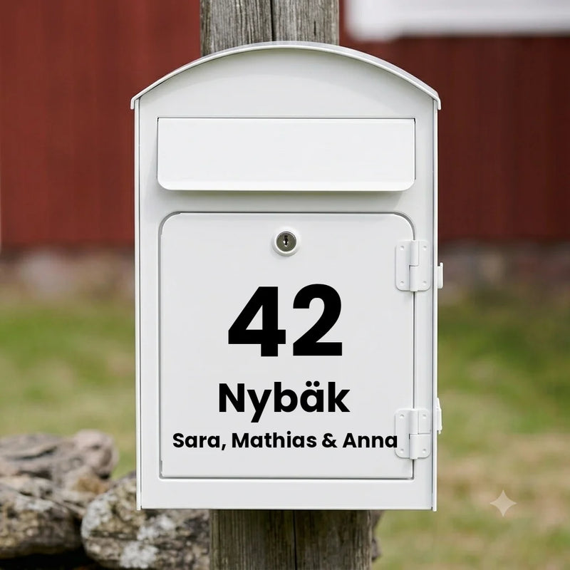 Brievenbussticker V02 – verticaal ontwerp