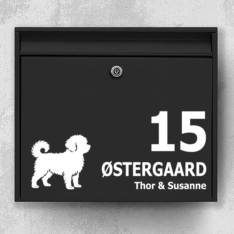Brievenbussticker met maltipoo