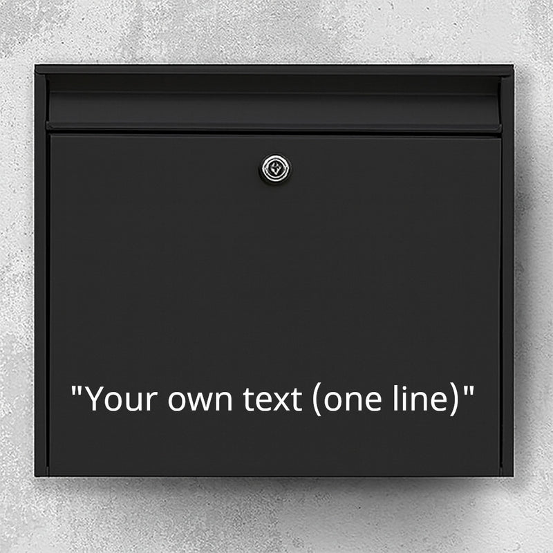 Brievenbussticker - bepaal zelf de tekst (max 30x30cm)
