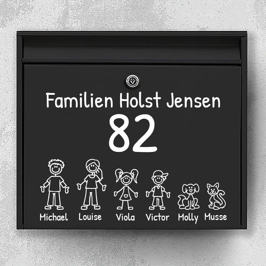 Brievenbussticker - met figuren