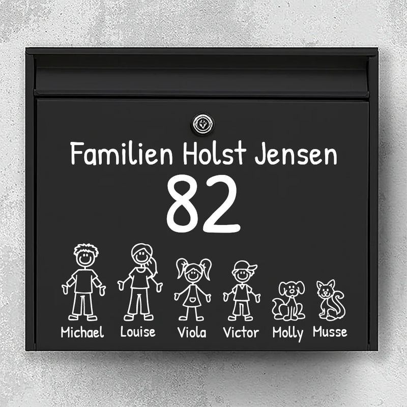 Brievenbussticker - met figuren