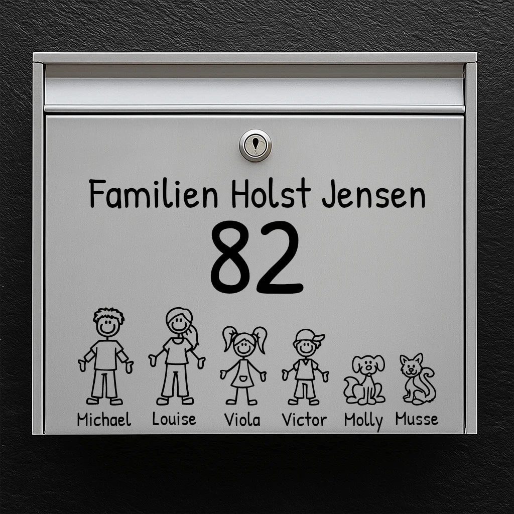 Brievenbussticker - met figuren