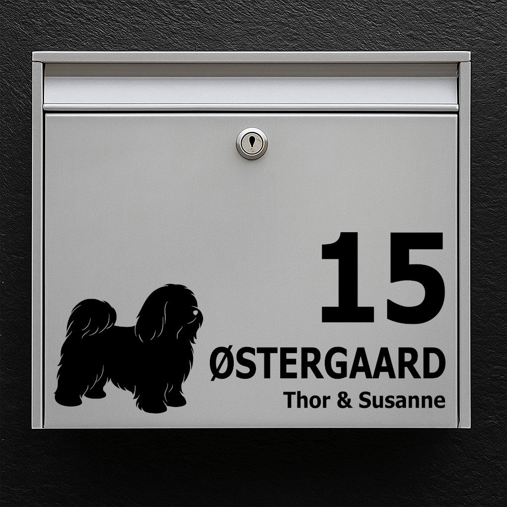Brievenbussticker met bichon havanaise