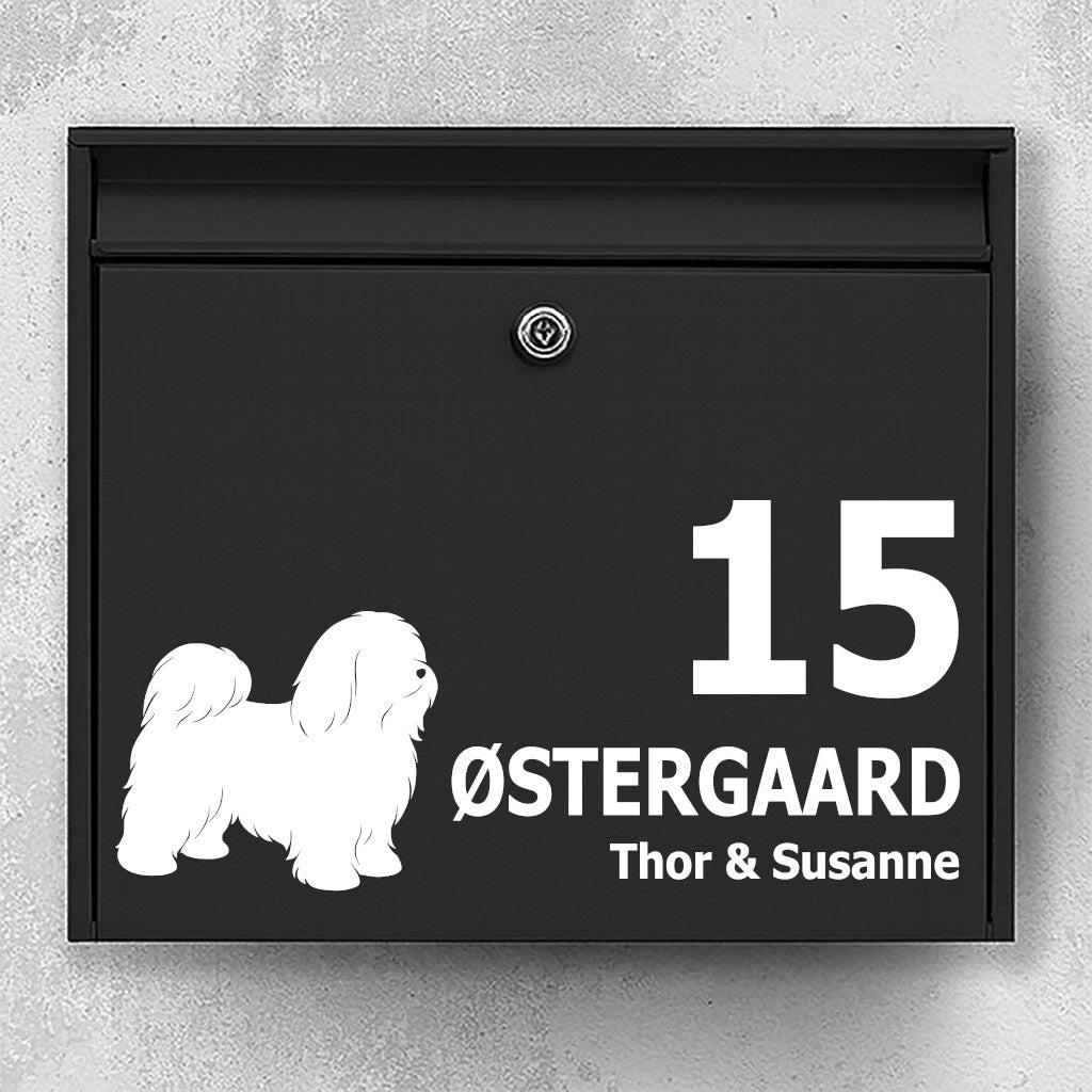 Brievenbussticker met bichon havanaise