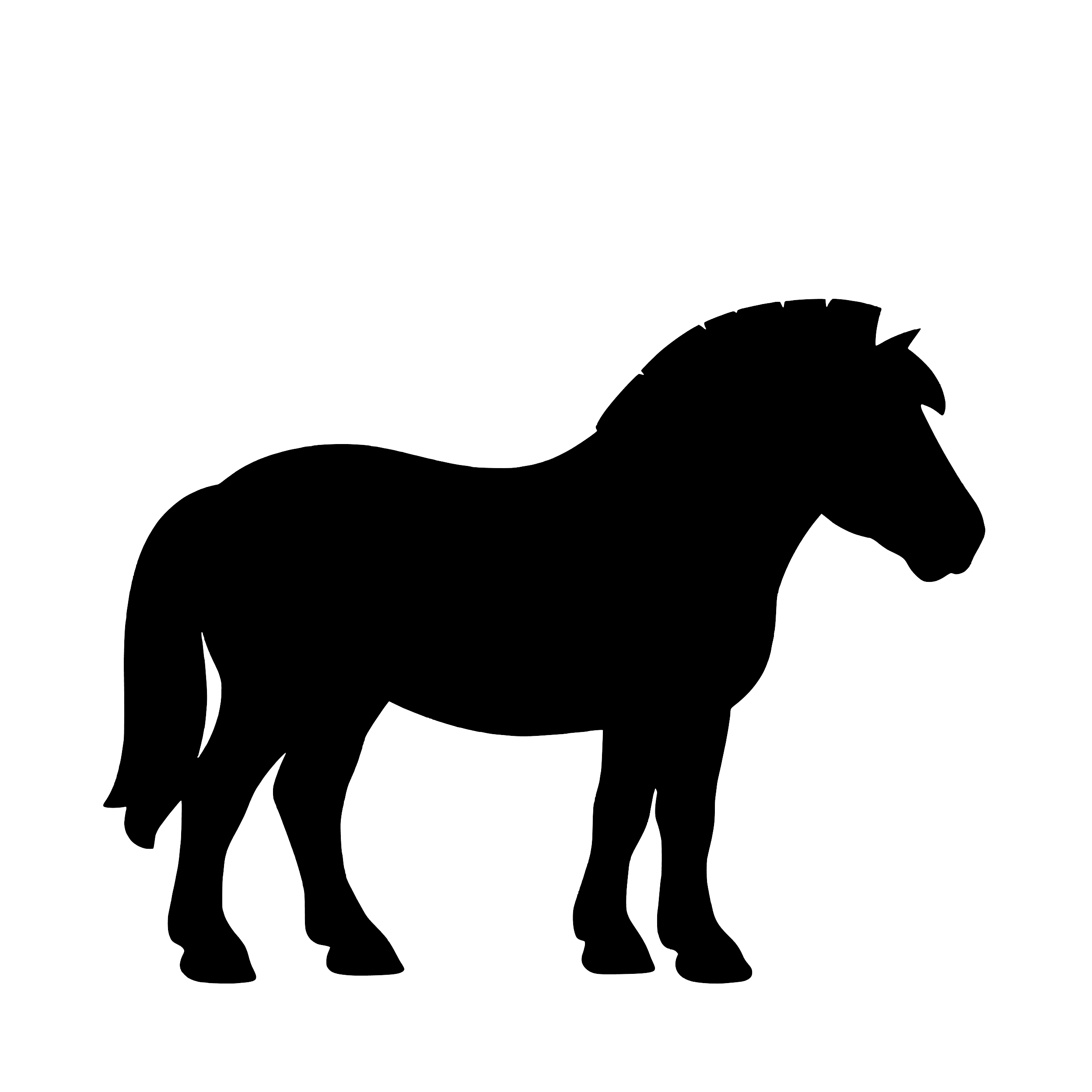 Fjordenpaard – Enkelen Motief Sticker