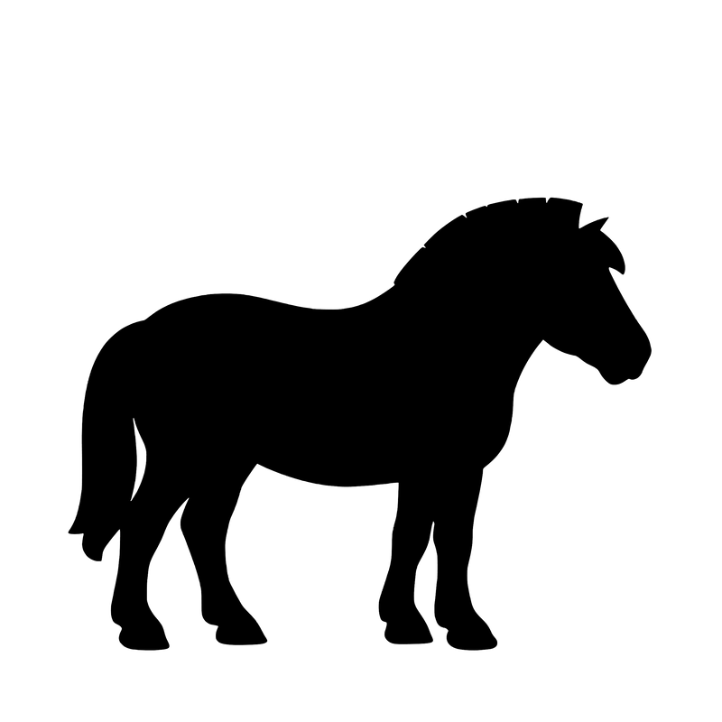 Fjordenpaard – Enkelen Motief Sticker