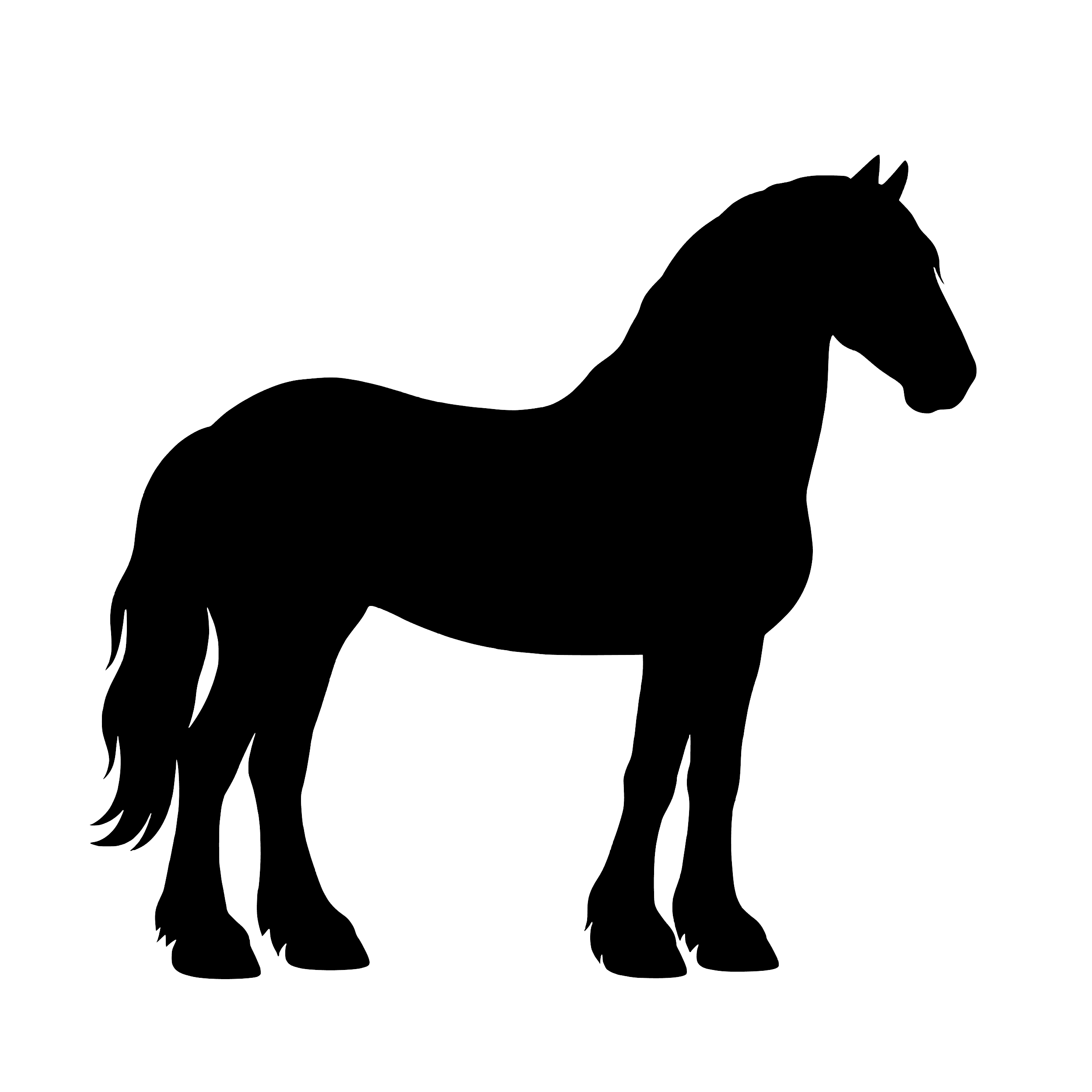 Fries Paard – Enkelen Motief Sticker