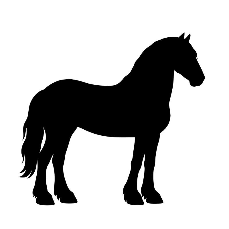 Fries Paard – Enkelen Motief Sticker