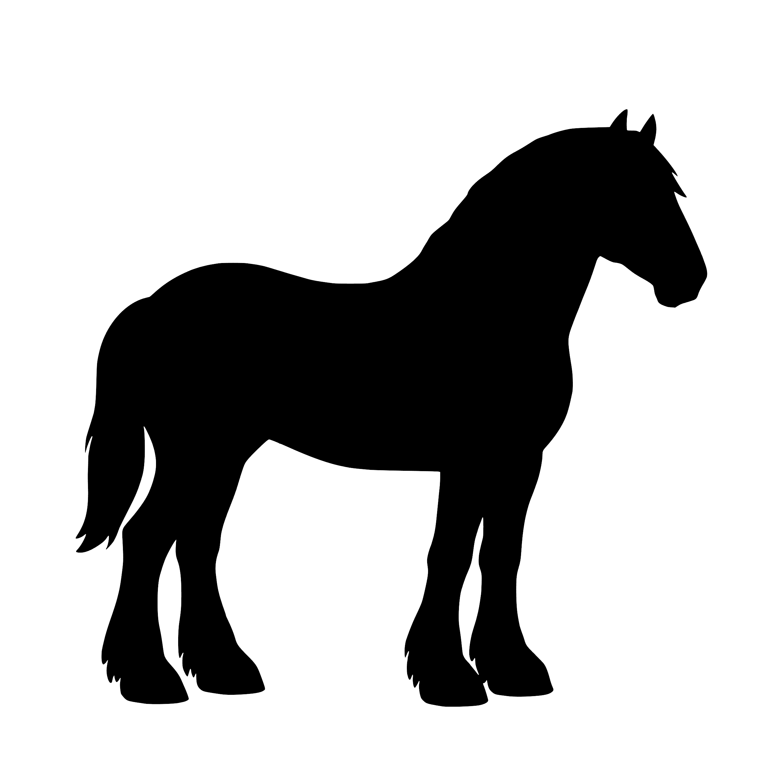 Shire Horse – Enkelen Motief Sticker