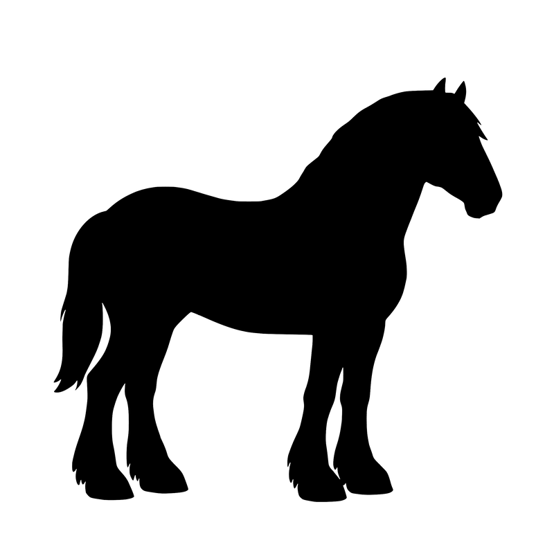 Shire Horse – Enkelen Motief Sticker