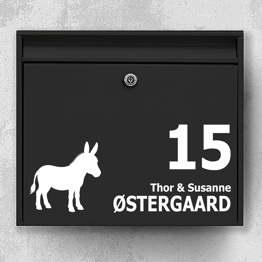 Brievenbussticker met  ezel