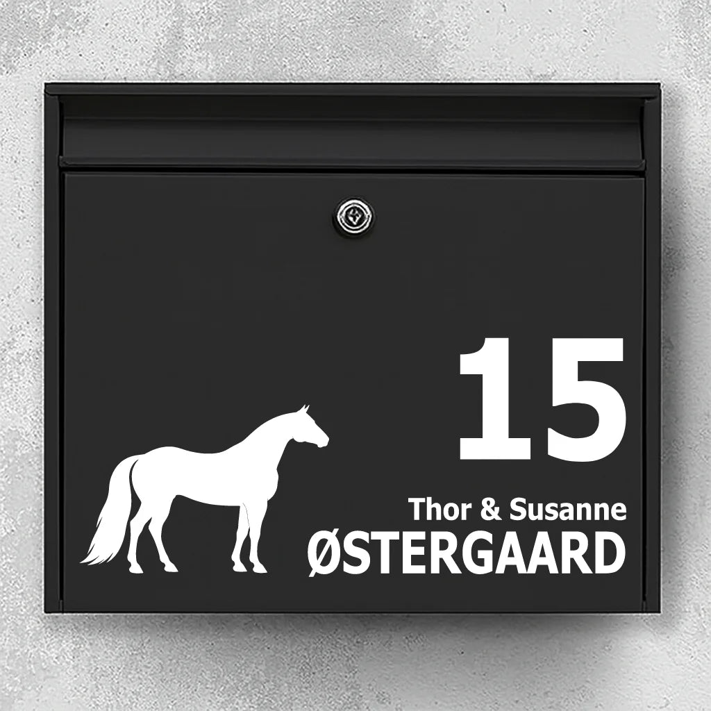 Brievenbussticker met American Quarter Horse 