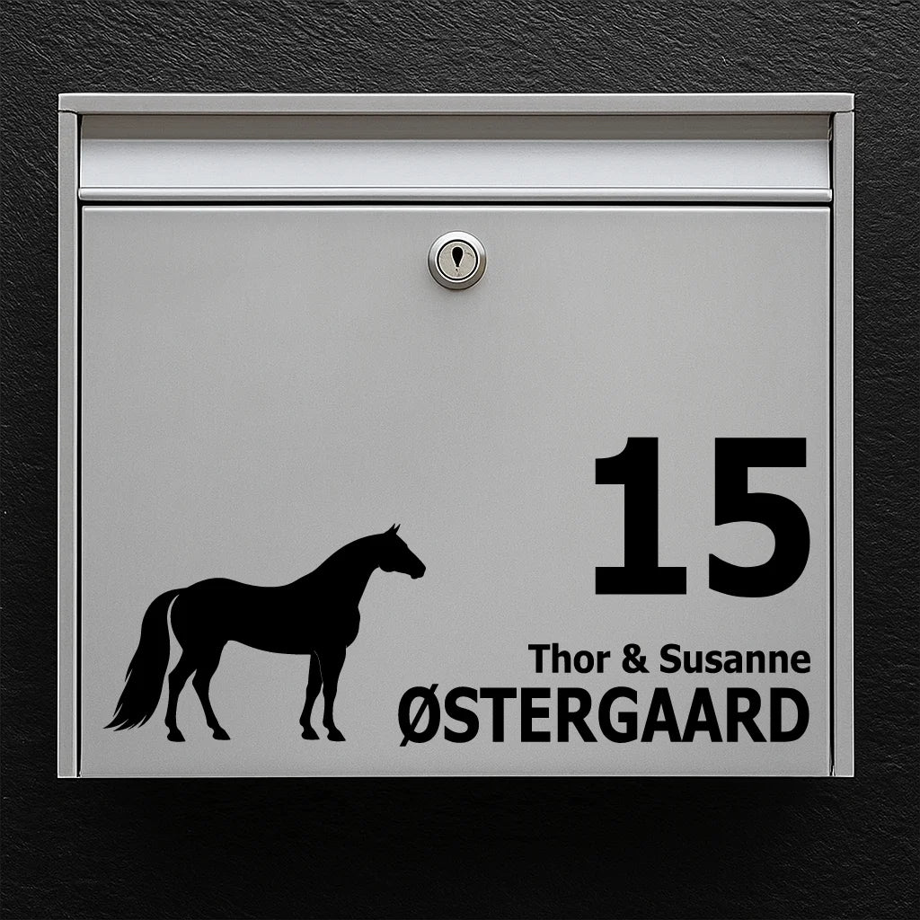 Brievenbussticker met American Quarter Horse 
