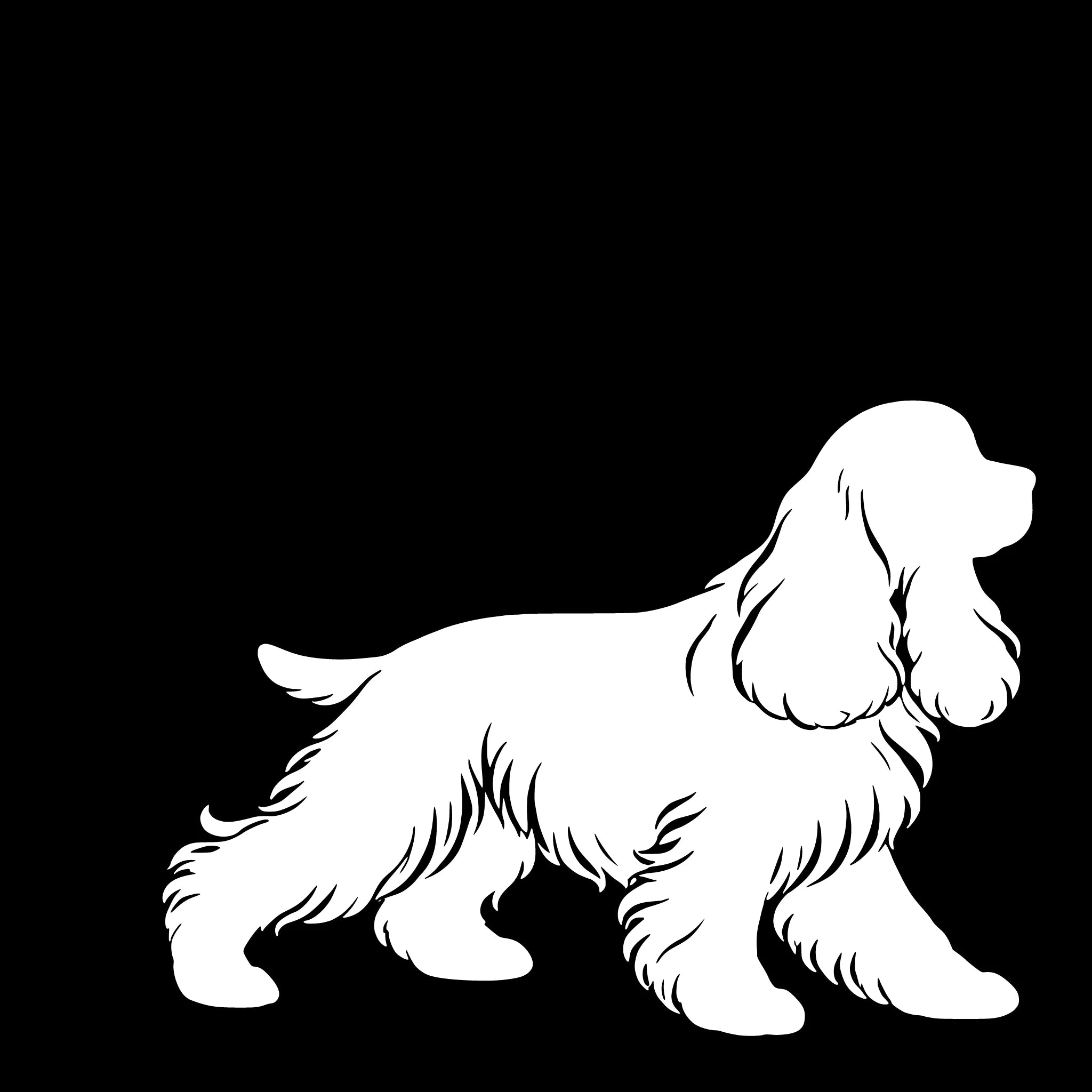 Amerikaanse cocker spaniël – Enkelen Motief Sticker