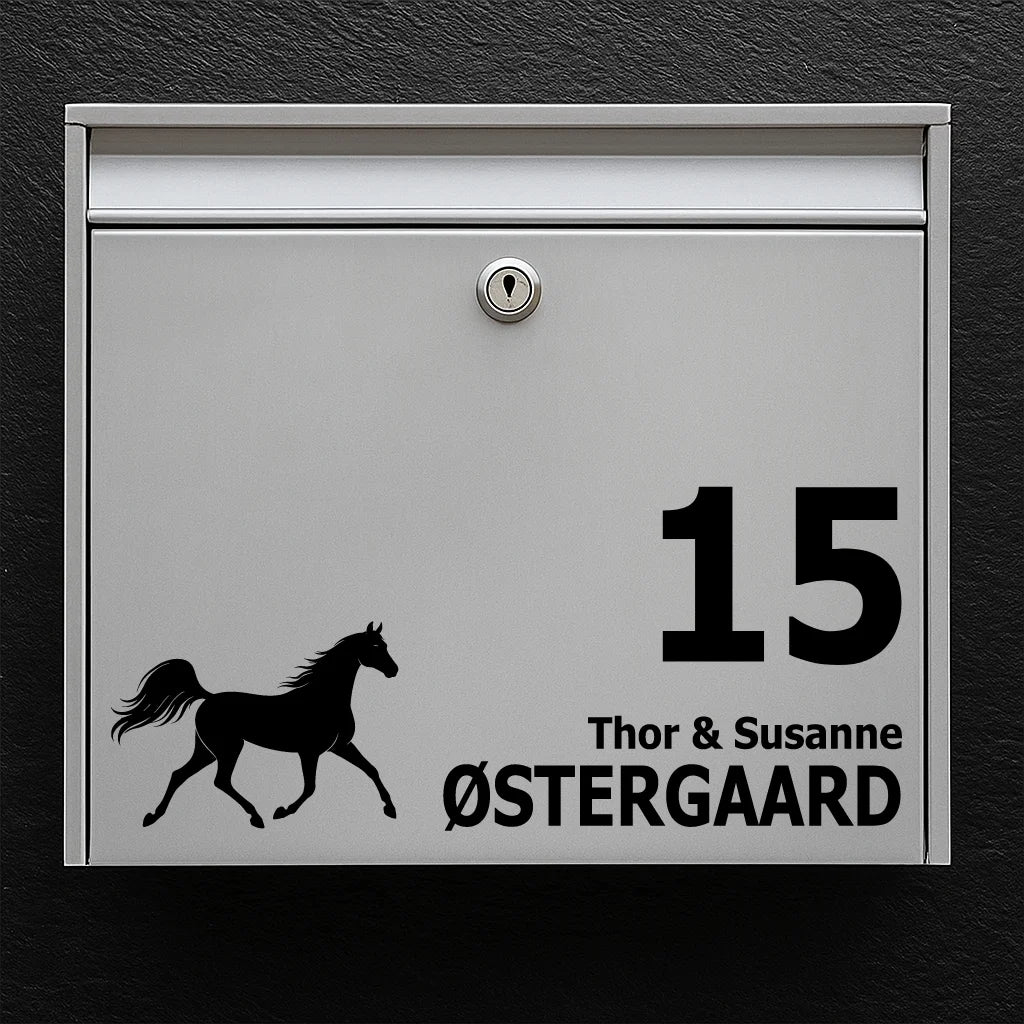 Brievenbussticker met Arabisch Volbloed