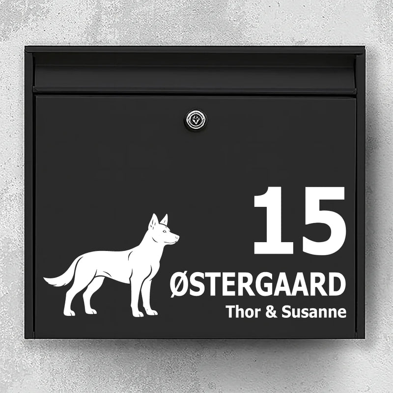 Brievenbussticker met Australian Kelpie