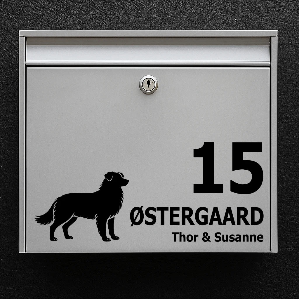 Brievenbussticker met Australische herder