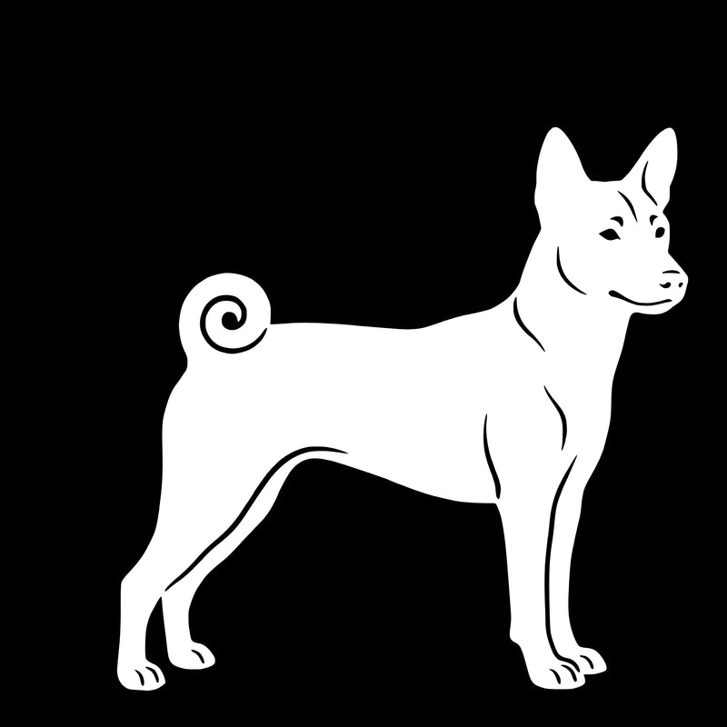 Basenji – Enkelen Motief Sticker