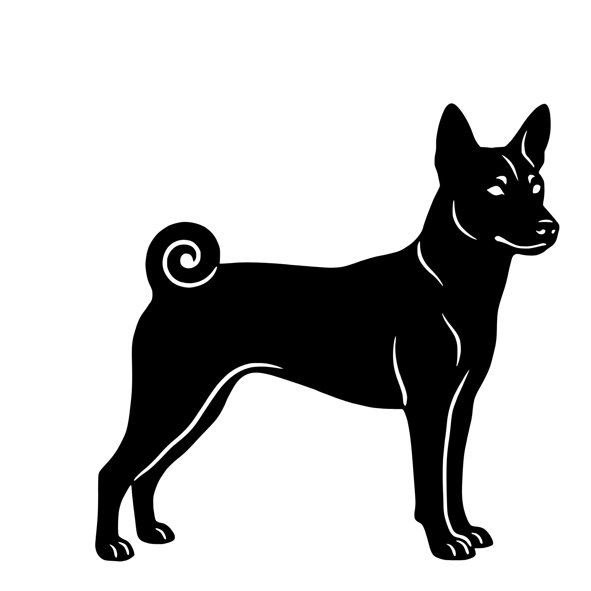 Basenji – Enkelen Motief Sticker