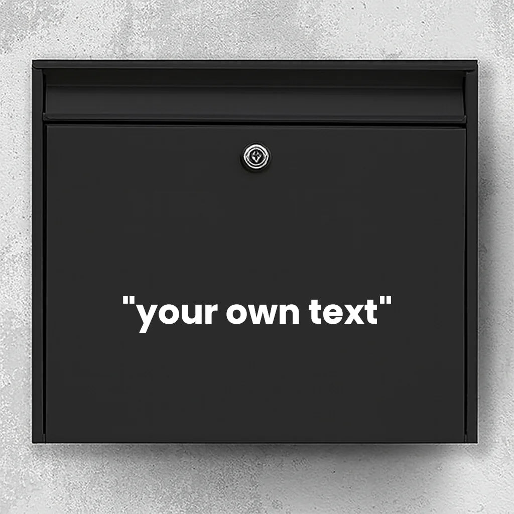 Brievenbussticker - bepaal zelf de tekst (max 30x30cm)