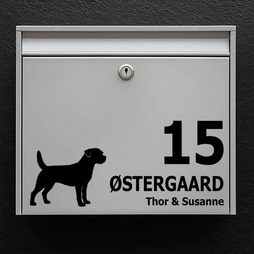 Brievenbussticker met Border Terrier