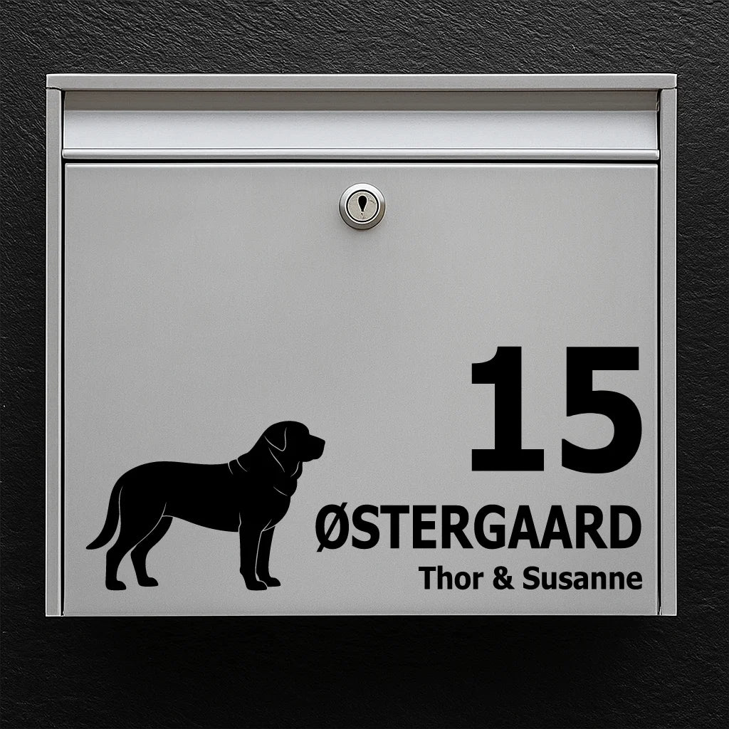Brievenbussticker met broholmer