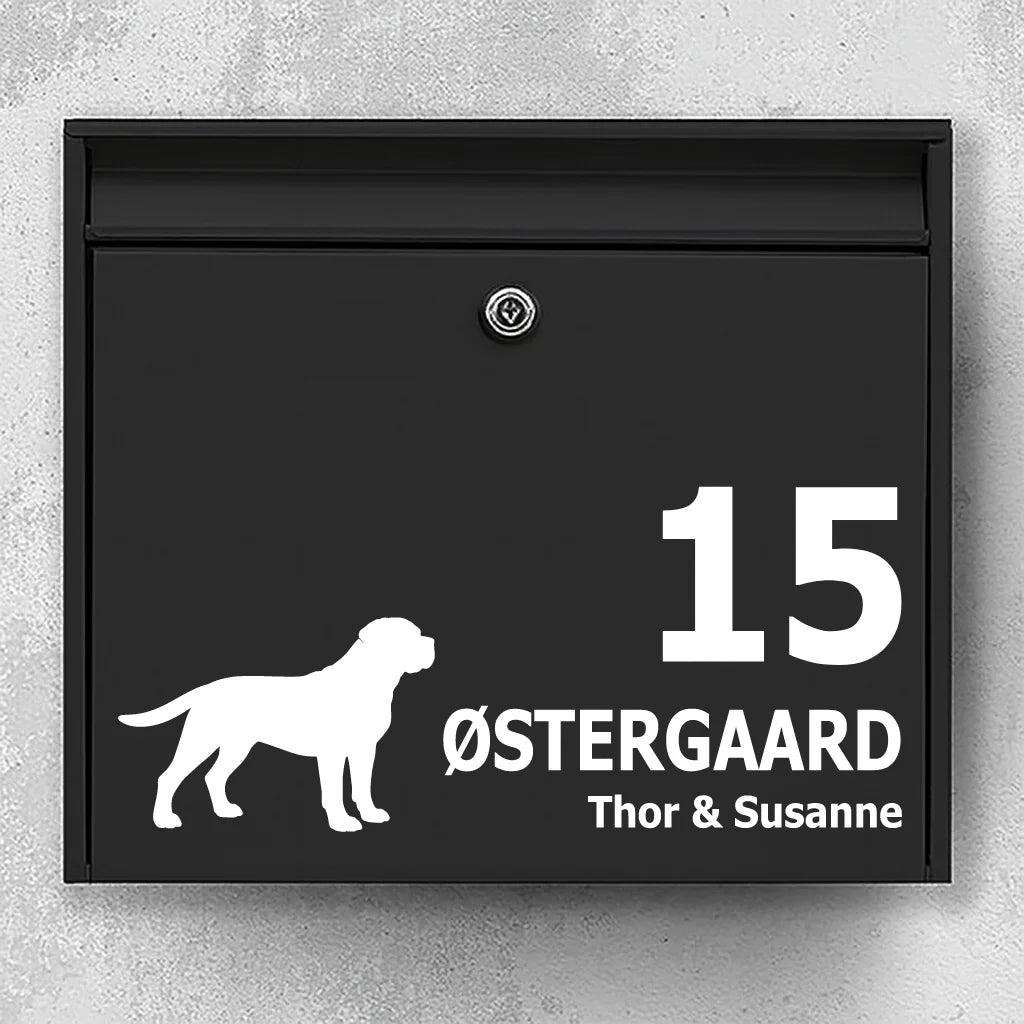 Brievenbussticker met Cane Corso