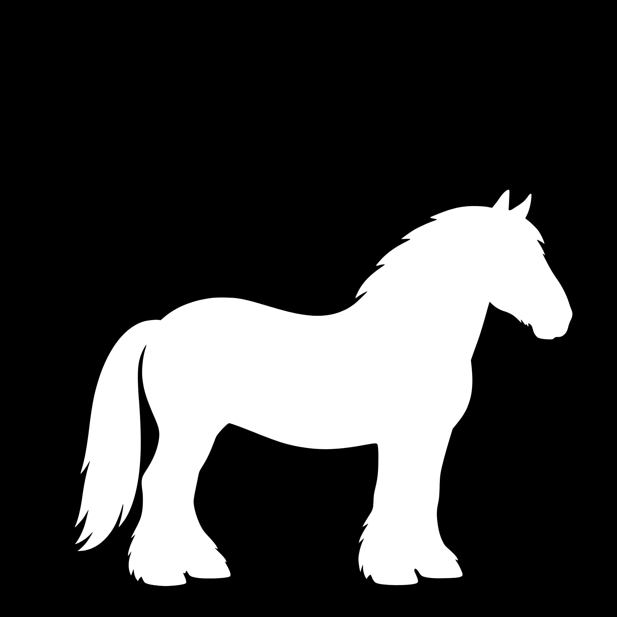 Jutlands Paard – Enkelen Motief Sticker