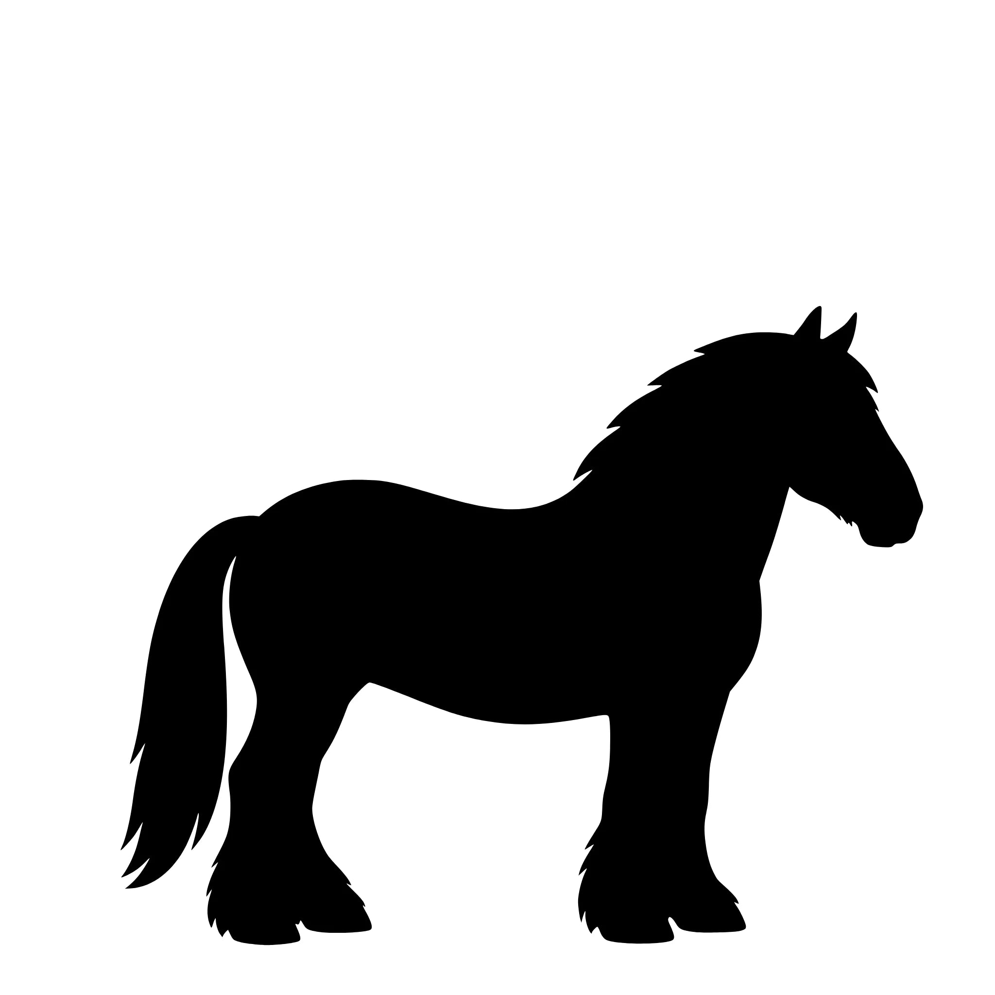 Jutlands Paard – Enkelen Motief Sticker