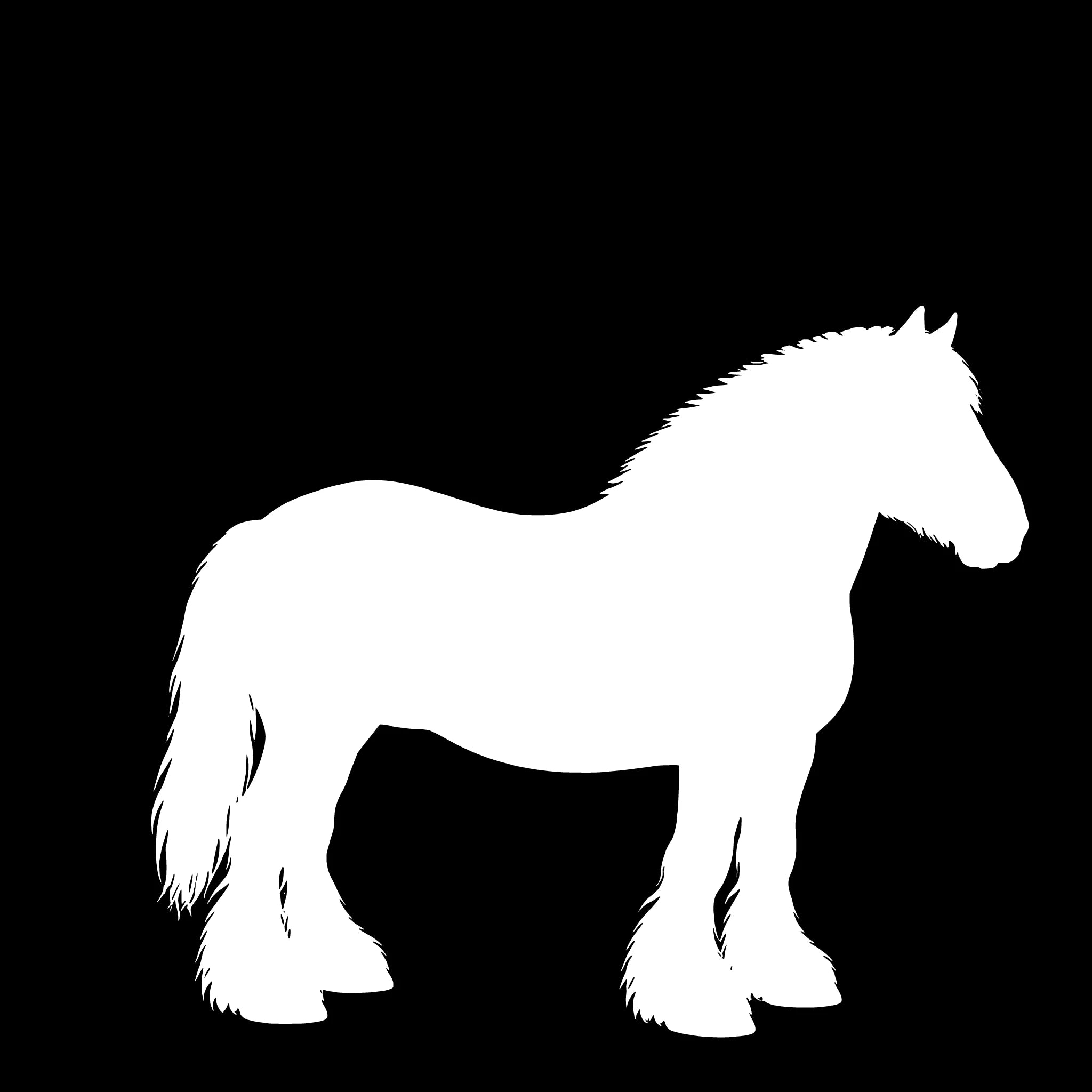 Jutlands Paard – Enkelen Motief Sticker