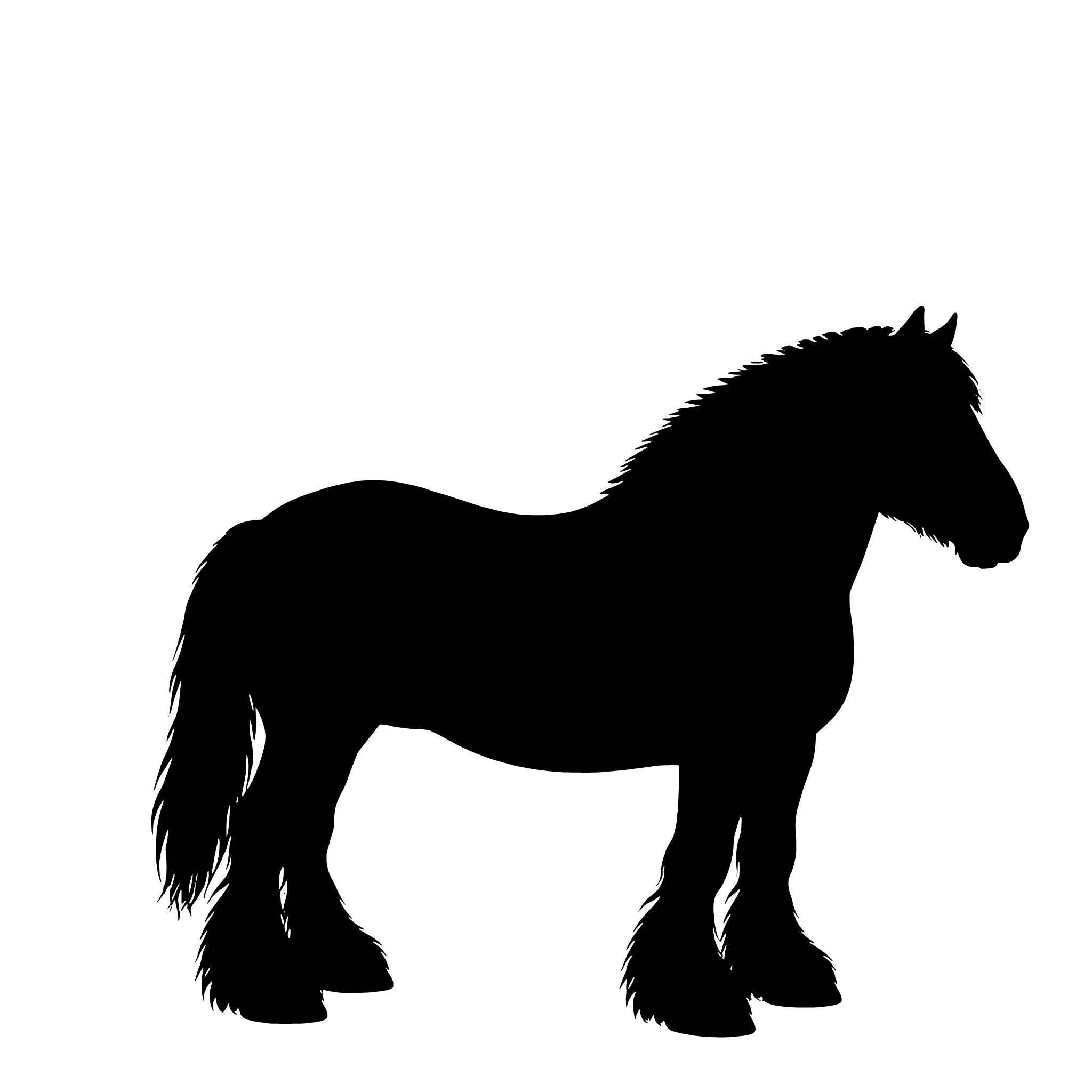 Jutlands Paard – Enkelen Motief Sticker