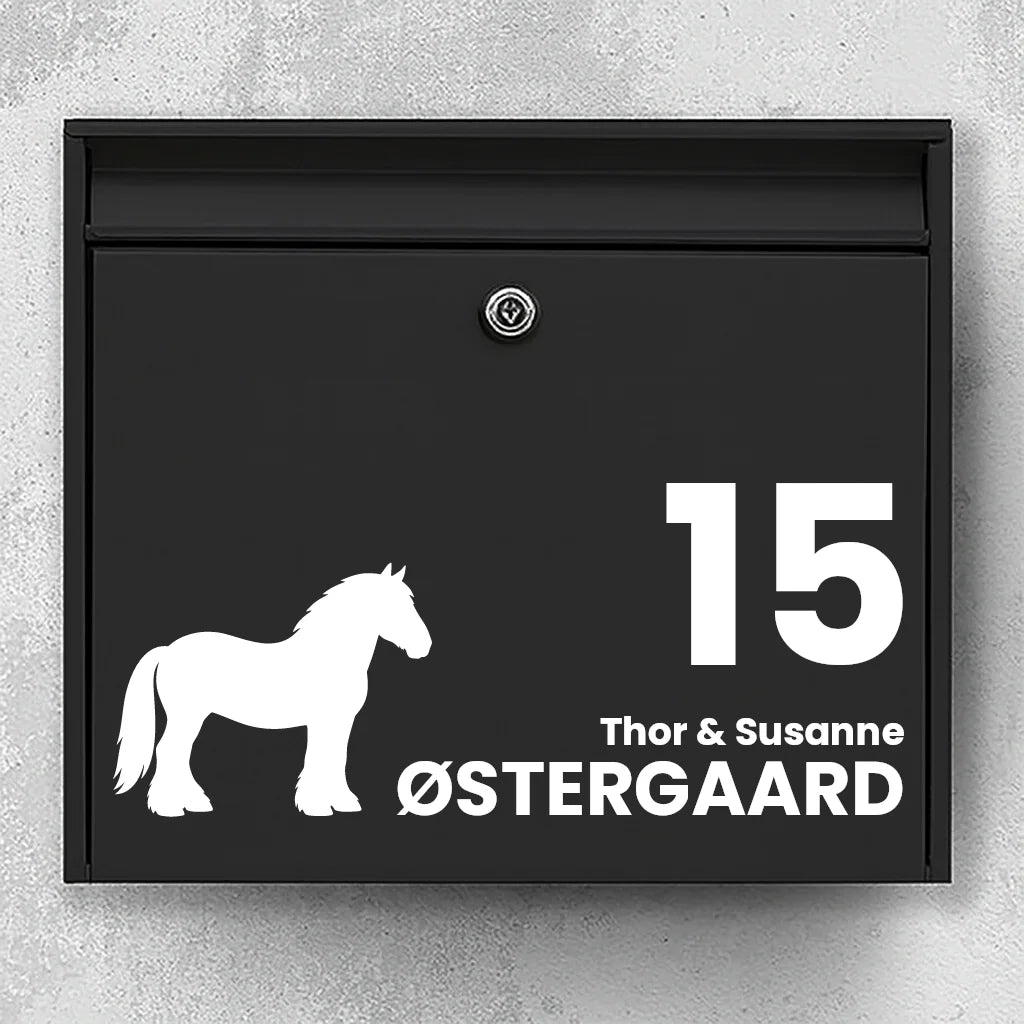 Brievenbussticker met het Jutlandpaard