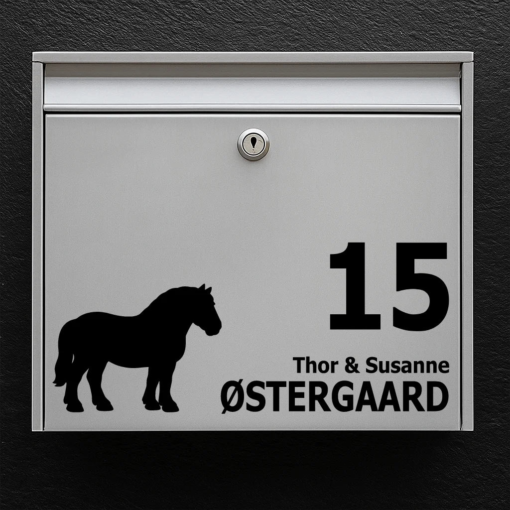 Brievenbussticker met het Jutlandpaard