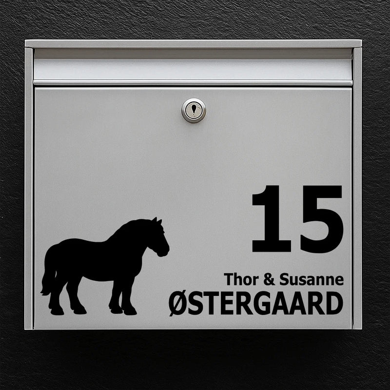 Brievenbussticker met het Jutlandpaard