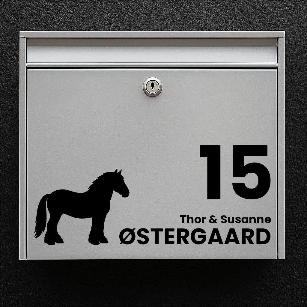 Brievenbussticker met het Jutlandpaard