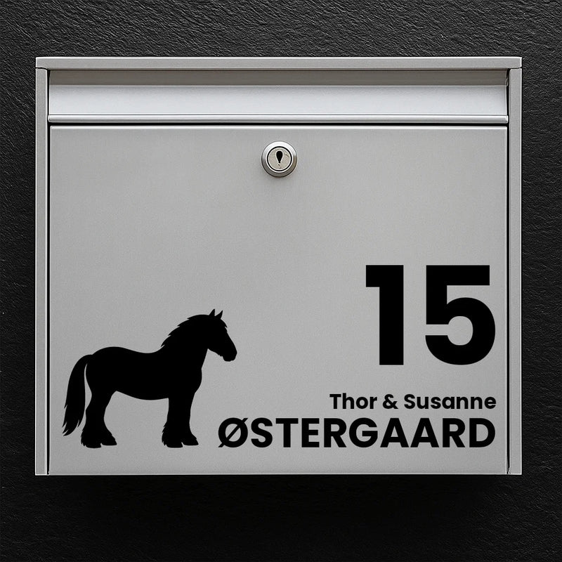 Brievenbussticker met het Jutlandpaard