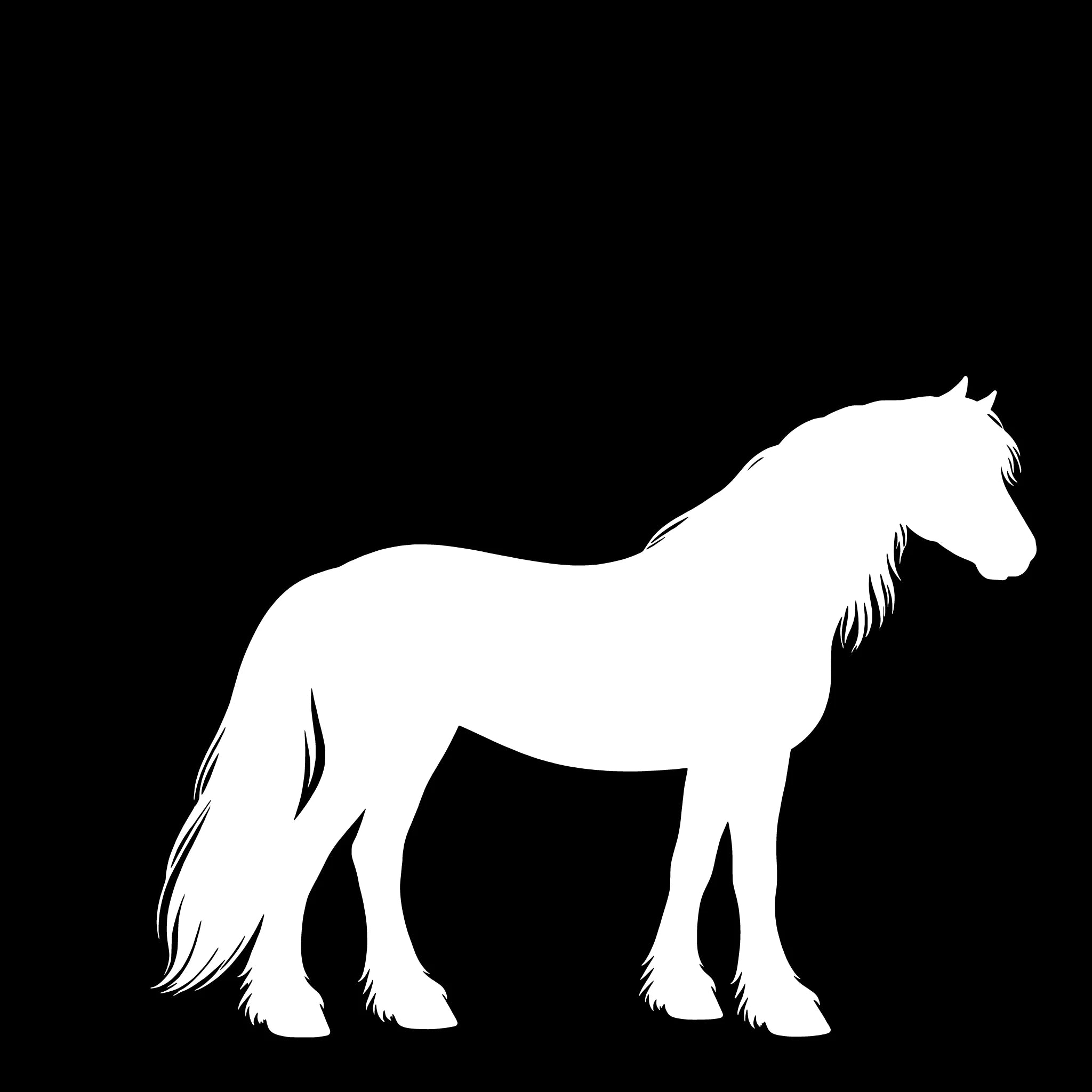 Fell Pony – Enkelen Motief Sticker