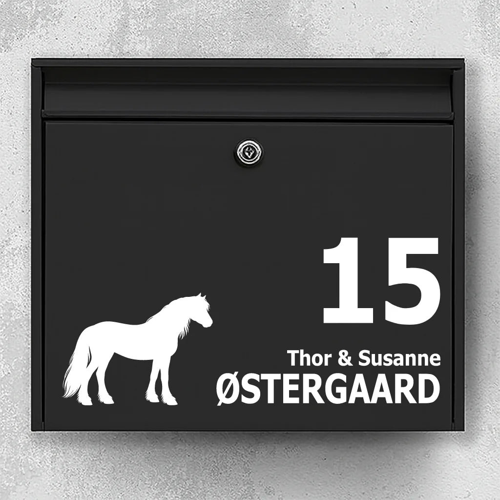 Brievenbussticker met Fell Pony