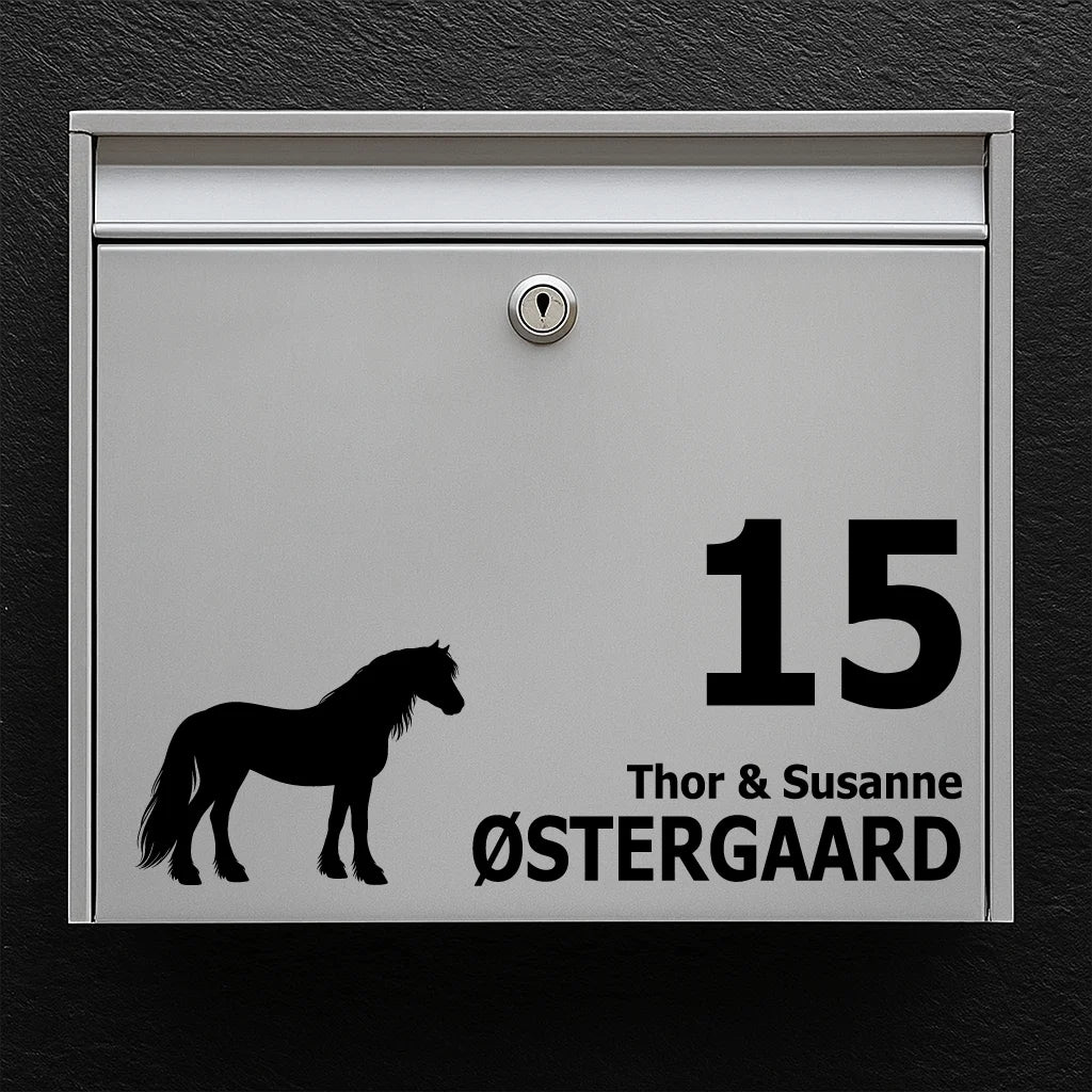 Brievenbussticker met Fell Pony