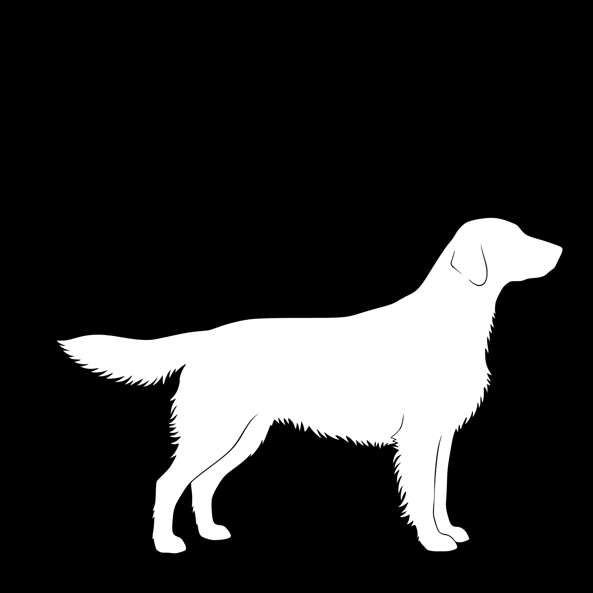 Flat Coated Retriever – Enkelen Motief Sticker