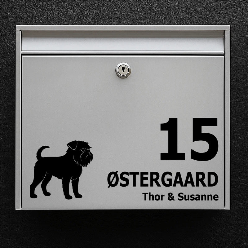 Brievenbussticker met Brussels Griffon (Griffon Bruxellois)