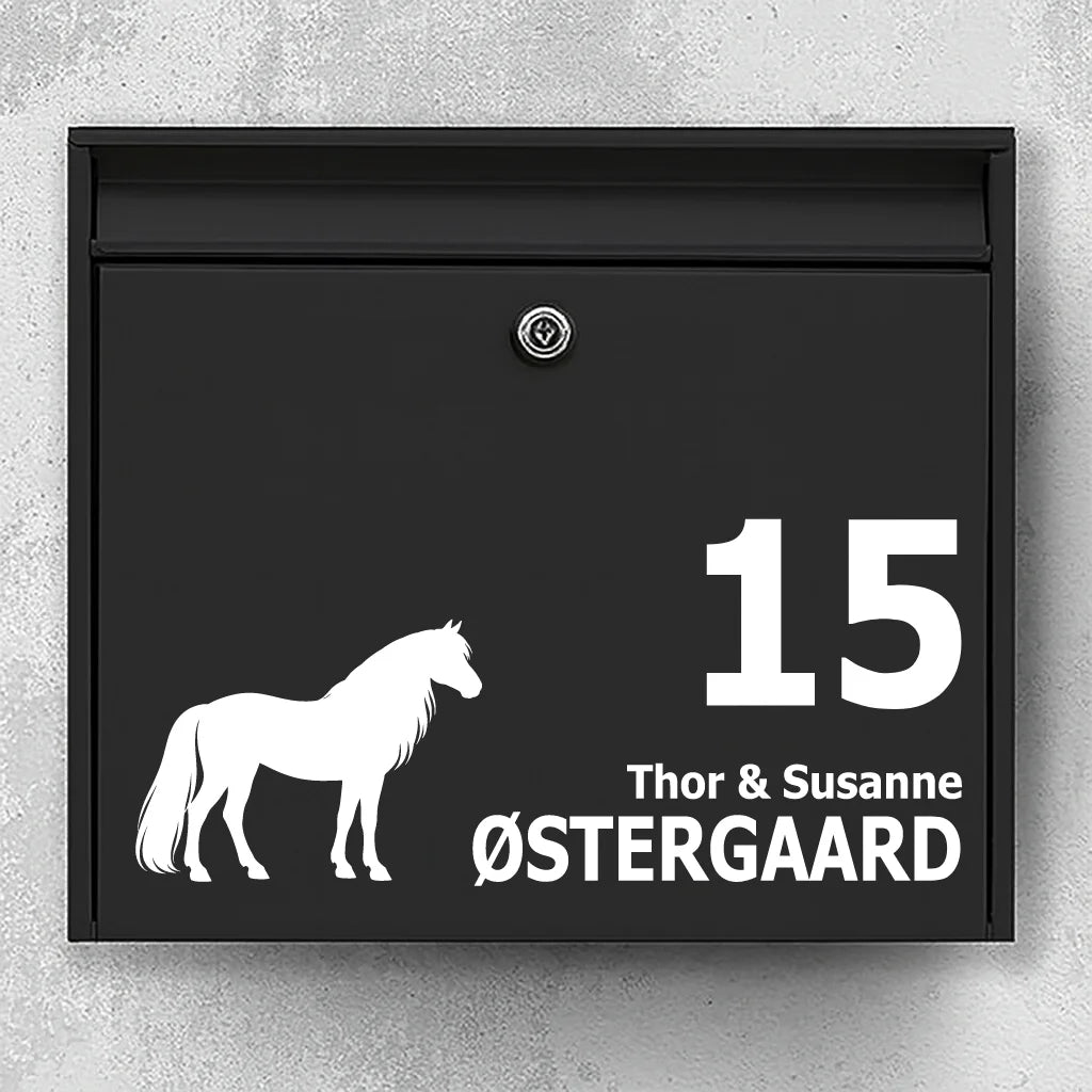 Brievenbussticker met Haflinger