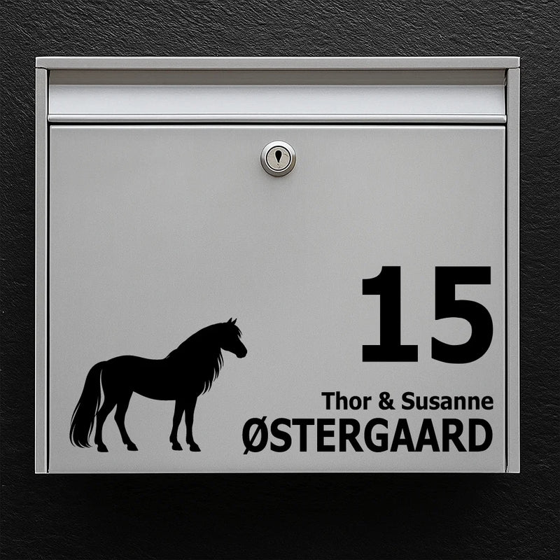 Brievenbussticker met Haflinger